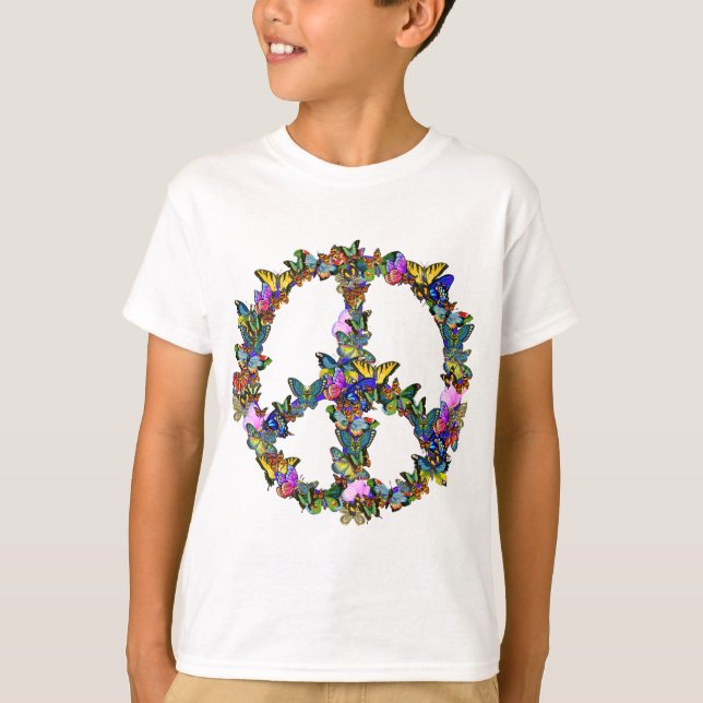 Butterfly Peace Symbol T-Shirt (Front)