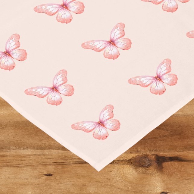 Butterfly peach rose gold pink short table runner (Creator Uploaded)