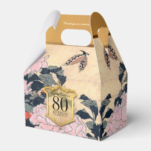 Butterfly Peonies 80th Birthday Thank You GFB Favour Box