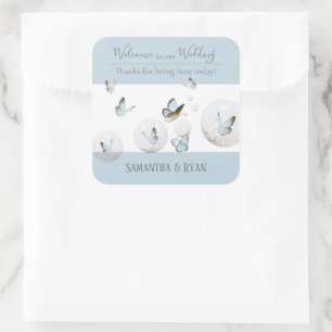 Butterfly Personalised Day of Wedding Stickers