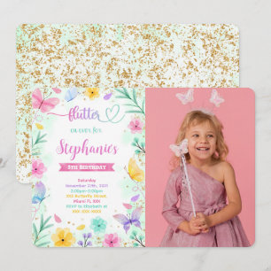 Butterfly Photo Invitation