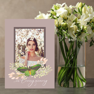 Butterfly Photo Memorial Folded Program Programme