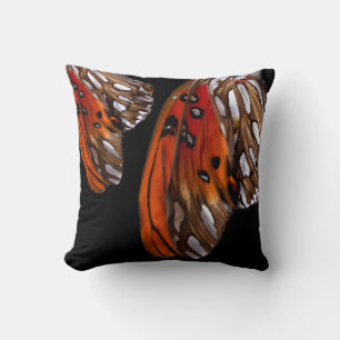 Butterfly Pillow - Orange Wings of Butterfly