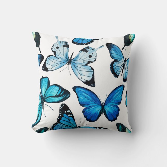 Butterfly pillow (White) (Front)