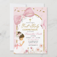 Butterfly Pink Coquette Girl First Holy Communion