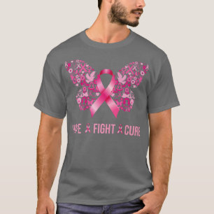 Butterfly Pink Hope Fight Cure Breast Cancer Aware T-Shirt