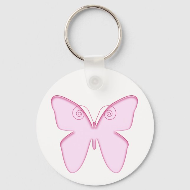 butterfly pink key ring (Front)
