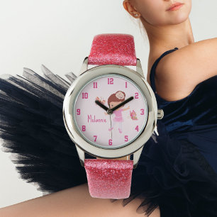 Butterfly Pink Modern Boho Ballerina Watch
