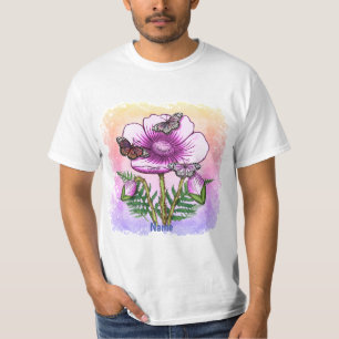Butterfly Pink Poppy T-Shirt