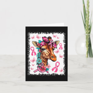 Butterfly Pink Ribbon Floral Breast Cancer Awarene Card