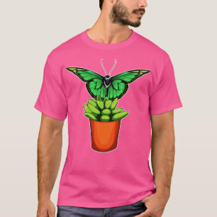 Butterfly Plant pot Flower T-Shirt