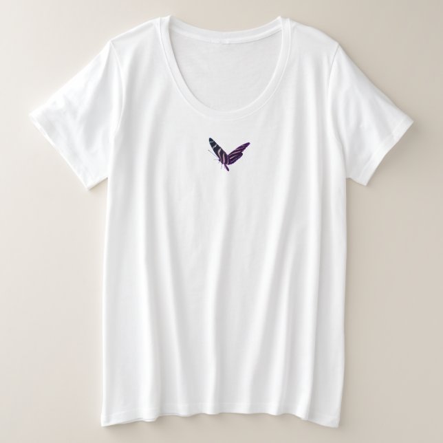 BUTTERFLY PLUS SIZE COTTON T-Shirt (Design Front)