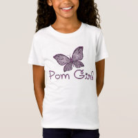 Butterfly Pom Girl T-Shirt