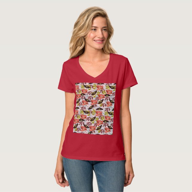 Butterfly & Poppy T-Shirt (Front Full)