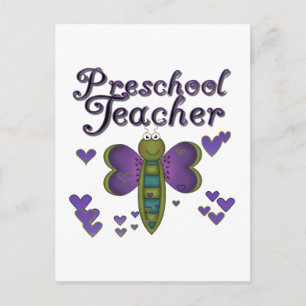 Butterfly Preschool Teacher Tshirts and Gifts Postcard