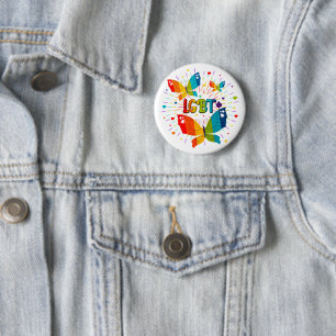 Butterfly Pride Love is Love LGBT Awareness 6 Cm Round Badge