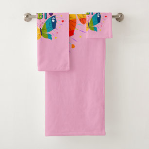 Butterfly Pride Love is Love LGBT Awareness Bath Towel Set