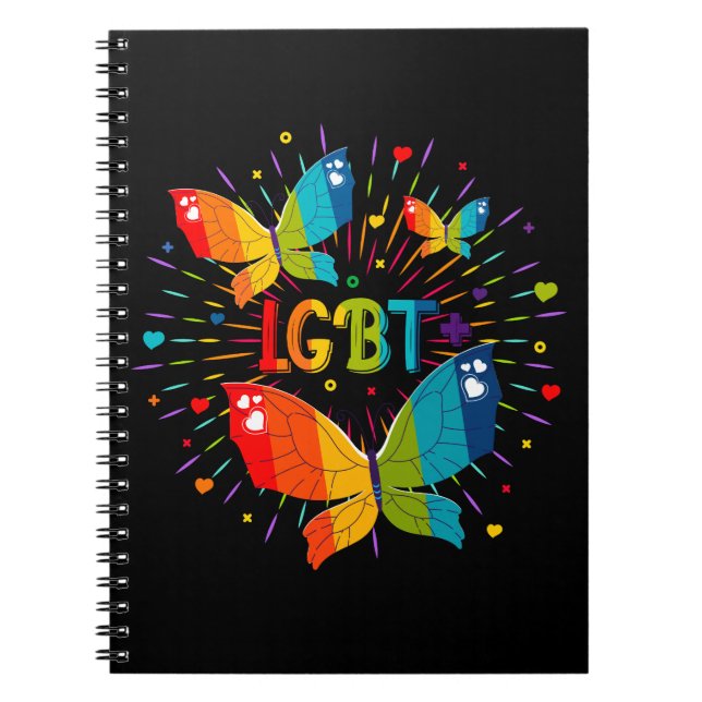 Butterfly Pride Love is Love LGBT Awareness Notebook (Front)