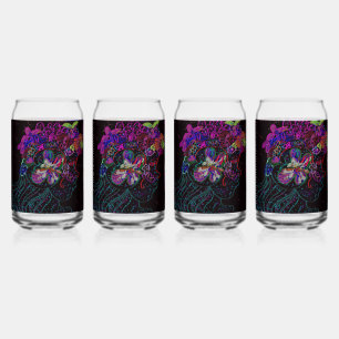 Butterfly Princess Can Glass