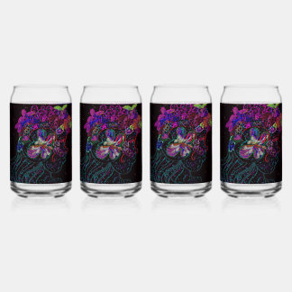 Butterfly Princess Can Glass