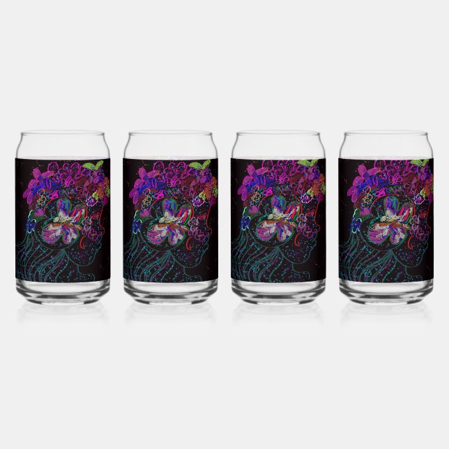 Butterfly Princess Can Glass (Front)