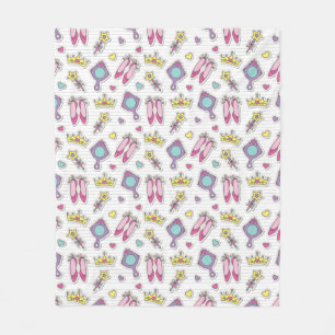 butterfly princess pattern fleece blanket