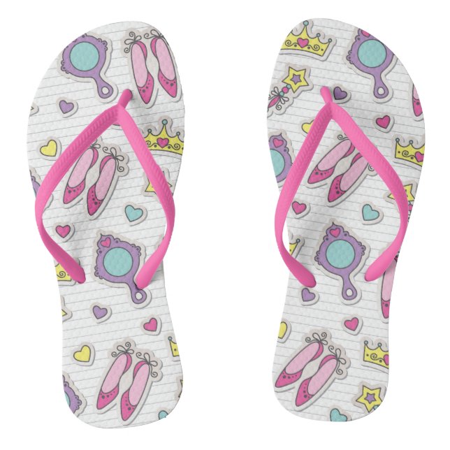 butterfly princess pattern jandals (Footbed)