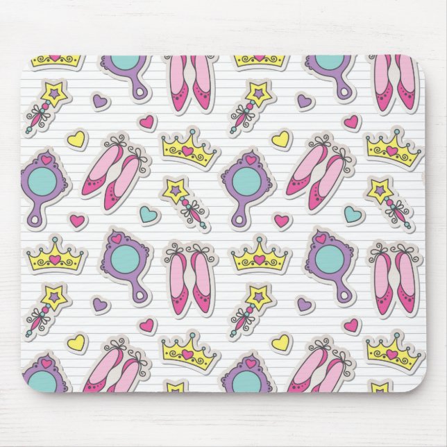 butterfly princess pattern mouse pad (Front)