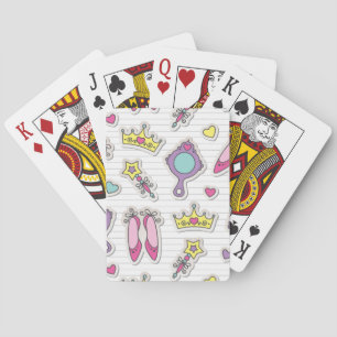 butterfly princess pattern playing cards