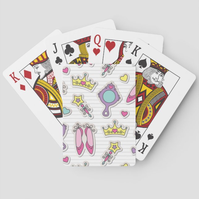 butterfly princess pattern playing cards (Back)