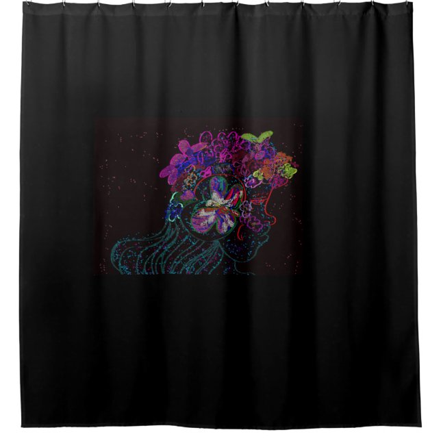 Butterfly Princess Shower Curtain (Front)