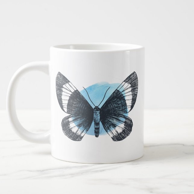 butterfly print large coffee mug (Left)
