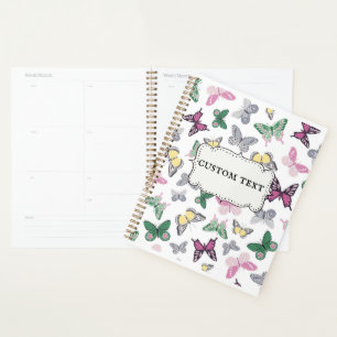 Butterfly Print Planner - Customisable Laminated 