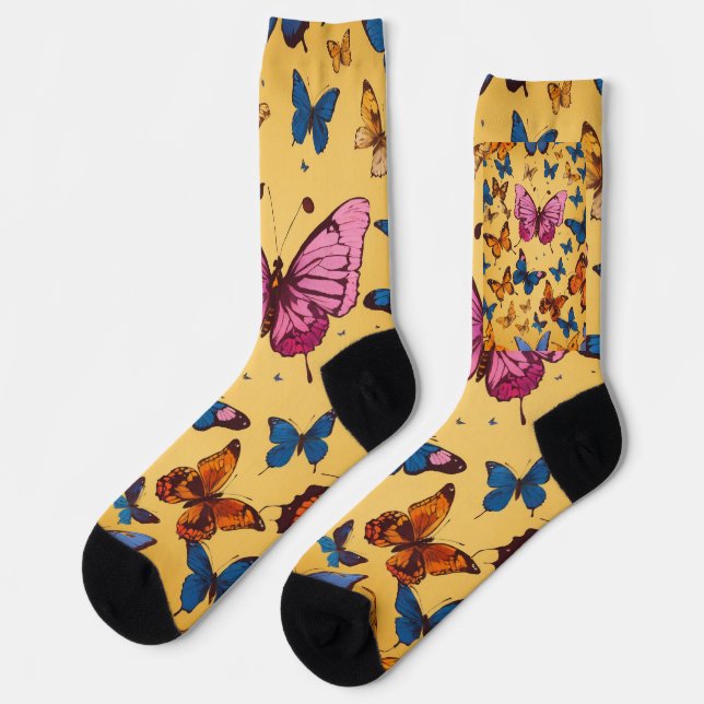 Butterfly printing socks (Left)