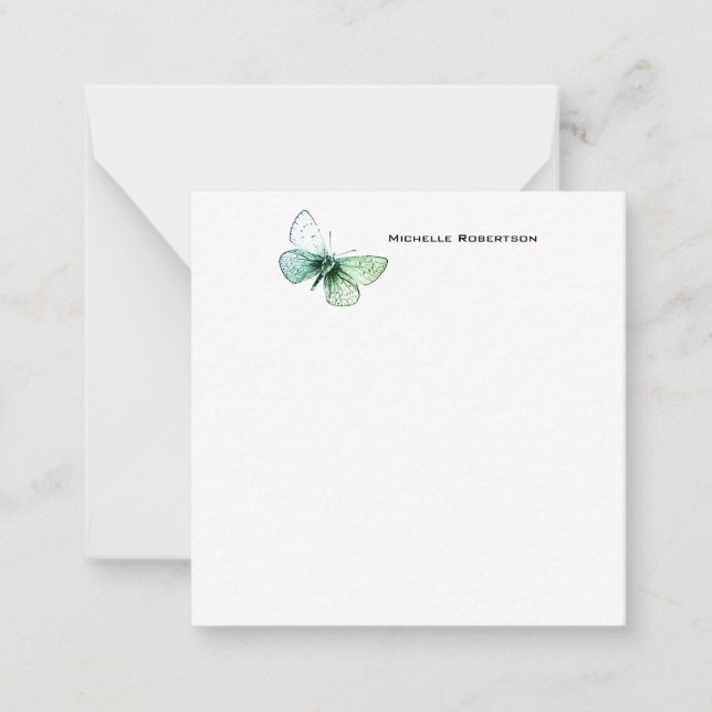 Butterfly Professional Minimalist Plain Modern Card (Front)