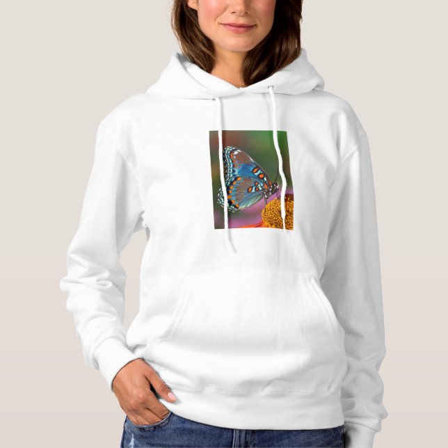 Butterfly profile on a flower hoodie (Front)