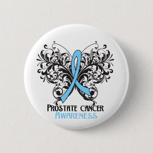 Butterfly Prostate Cancer Awareness 6 Cm Round Badge