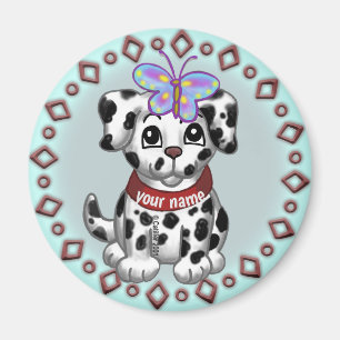 Butterfly Puppy dog Magnet