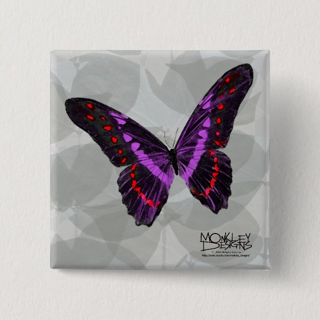 Butterfly - Purple - Button (Front)