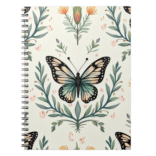 Butterfly Queen Elegant Spiral Notebooks (Front)