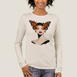 Butterfly Queen Feminine Art Design Tri-Blend Shirt