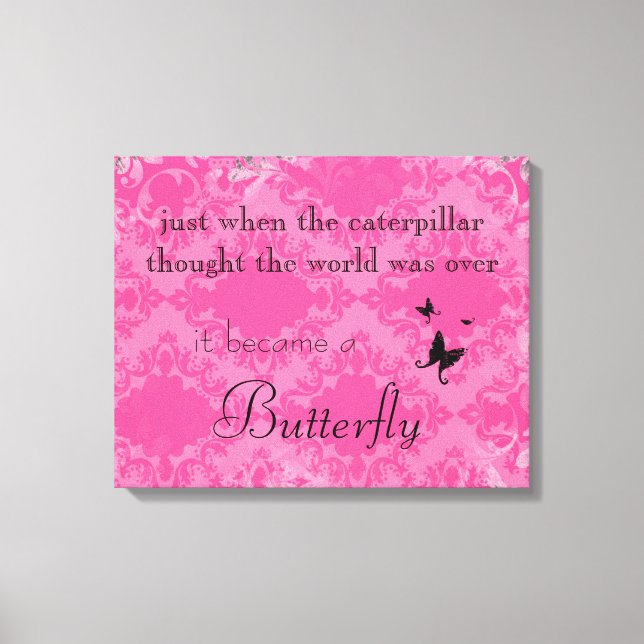 Butterfly Quote Canvas Print (Front)