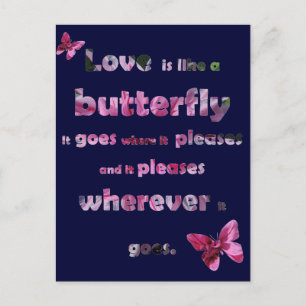 Butterfly Quote Postcard