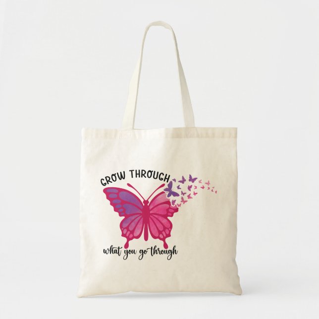 Butterfly Quote  Tote Bag (Front)