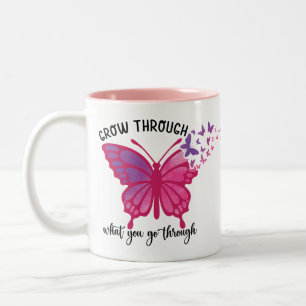 Butterfly Quote Two-Tone Coffee Mug