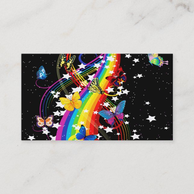 Butterfly Rainbow Business Card (Front)