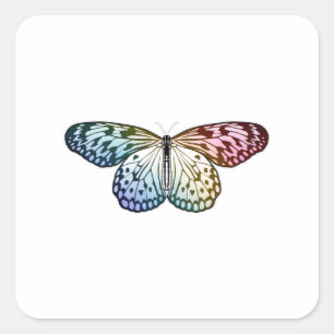 Butterfly Rainbow Square Sticker