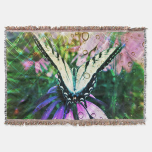 Butterfly & Raindrops Throw Blanket