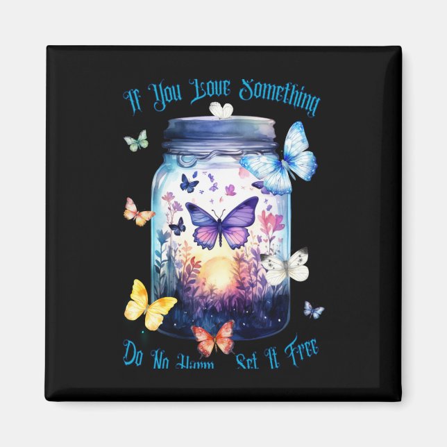 Butterfly Release Embracing Freedom Sticker  Magnet (Front)
