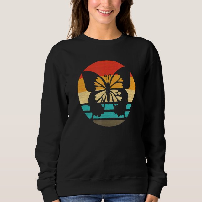 Butterfly Retro Style Vintage 5 Sweatshirt (Front)